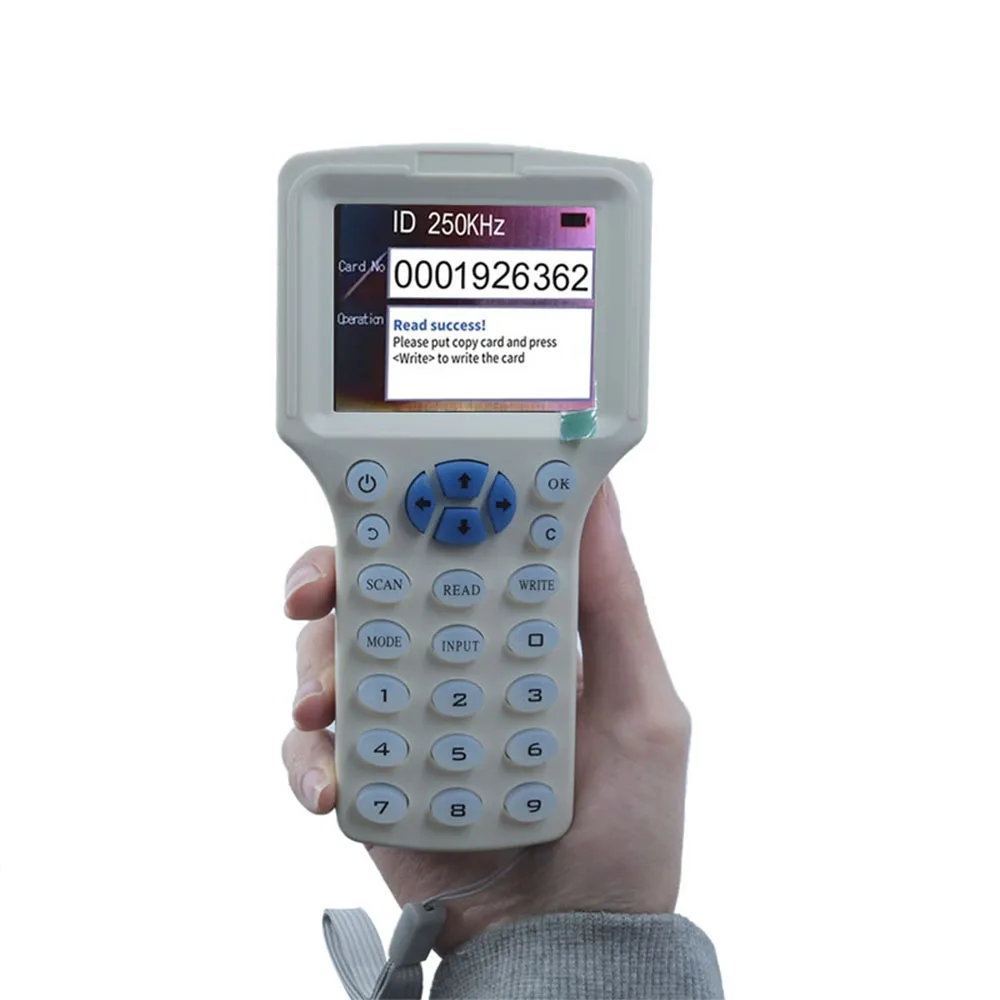 Lettore di schede Rfid portatile a 10 frequenze 125khz T5577 Badge Clone Copia Duplicatore 13.56mhz Clone Cuid Fuid Writer Programmatore