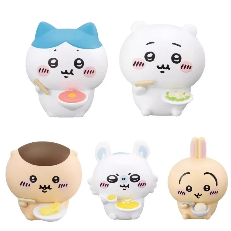 

Bandai Original 5Pcs Gashapon ちいかわ みんなでもぐもぐパーティ♪ Toys For Kids Gift Collectible Model Ornaments