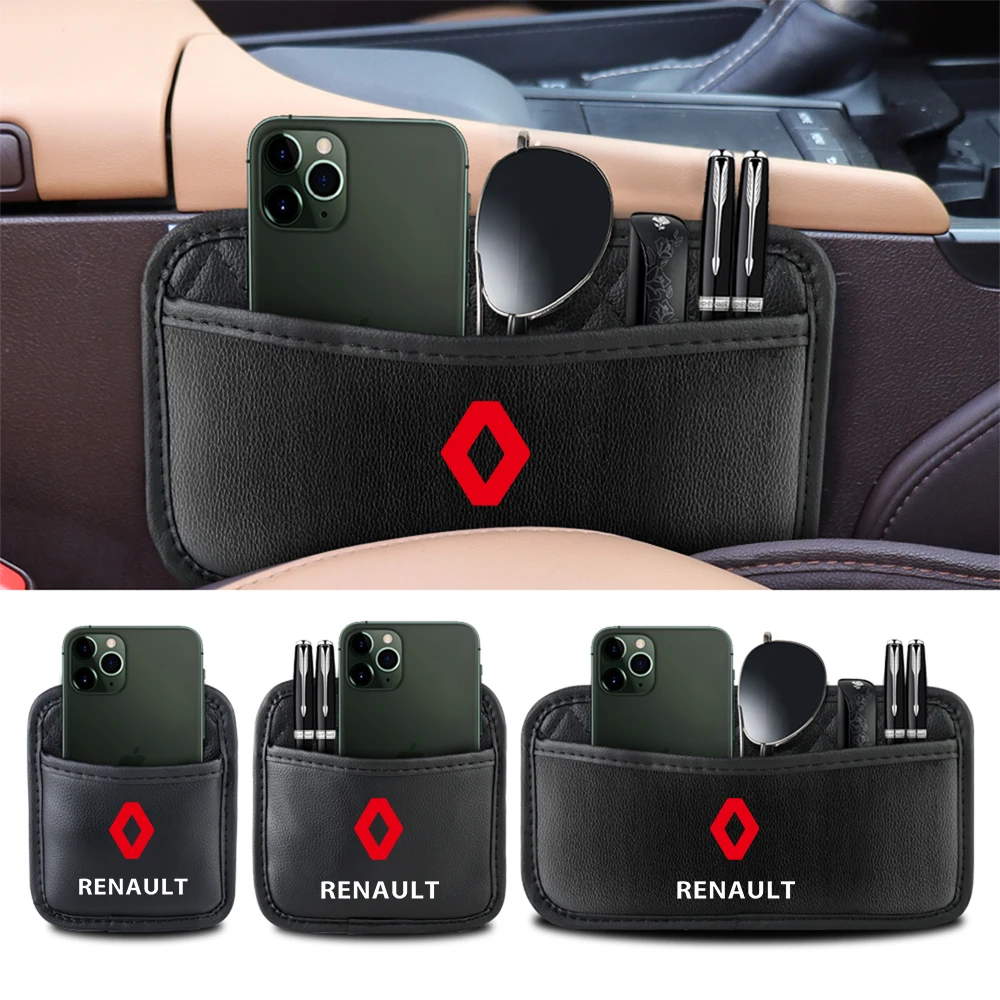 

Автомобильная сумка для хранения на заднем сиденье, клейкий органайзер для автомобильного сиденья для Renault Megane 2 3 Clio 4 Captur Radio Logan Duster Laguna Dacia Wagon