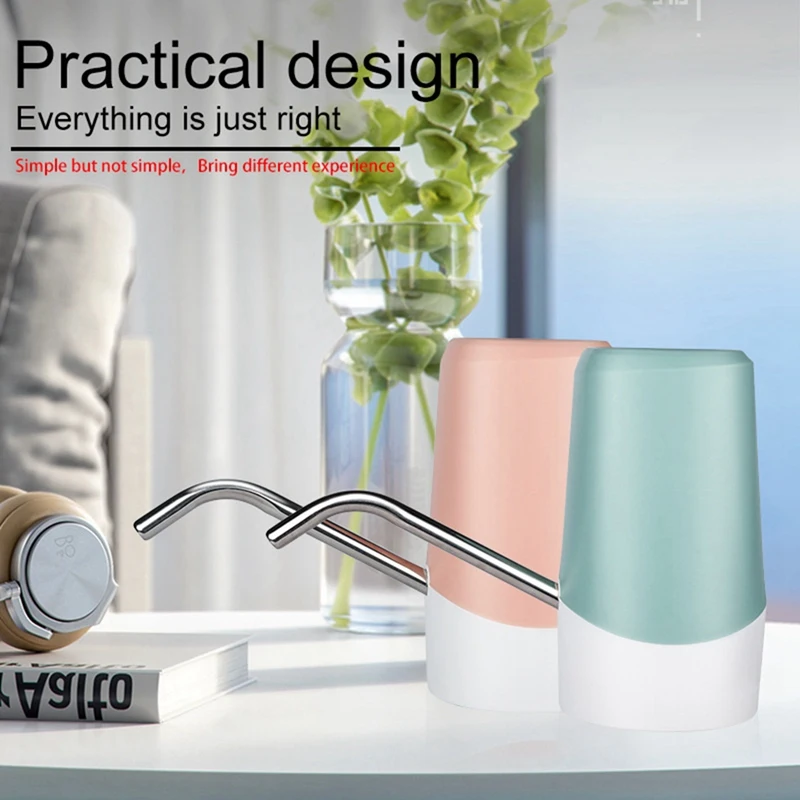 Bomba de botella de agua eléctrica, dispensador de bebidas portátil con carga USB para cocina, taller y garaje