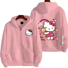 Cute Kawaii Sanrio Hello Kitty Zip Hoodie