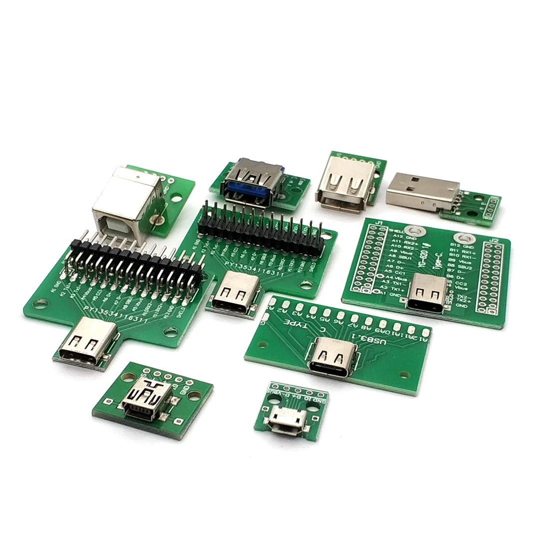 Connettore maschio USB/MINI adattatore da MICRO USB a DIP connettore femmina connettore 2.54 B tipo-c convertitore PCB USB 3.0 femmina