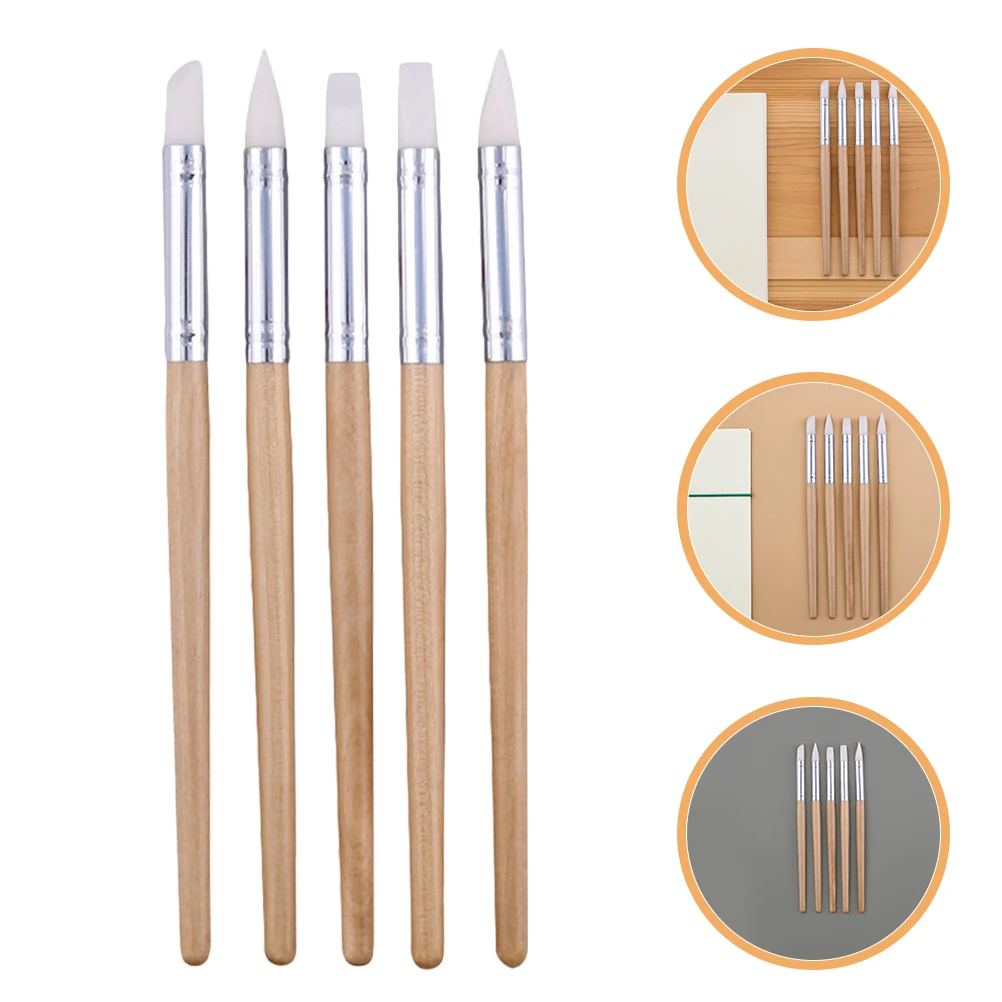 

10 PCS Pottery Carving Tools Ceramic Needle Clay Pen Multipurpose Shaping Brush ing Silica Gel for Sculpting