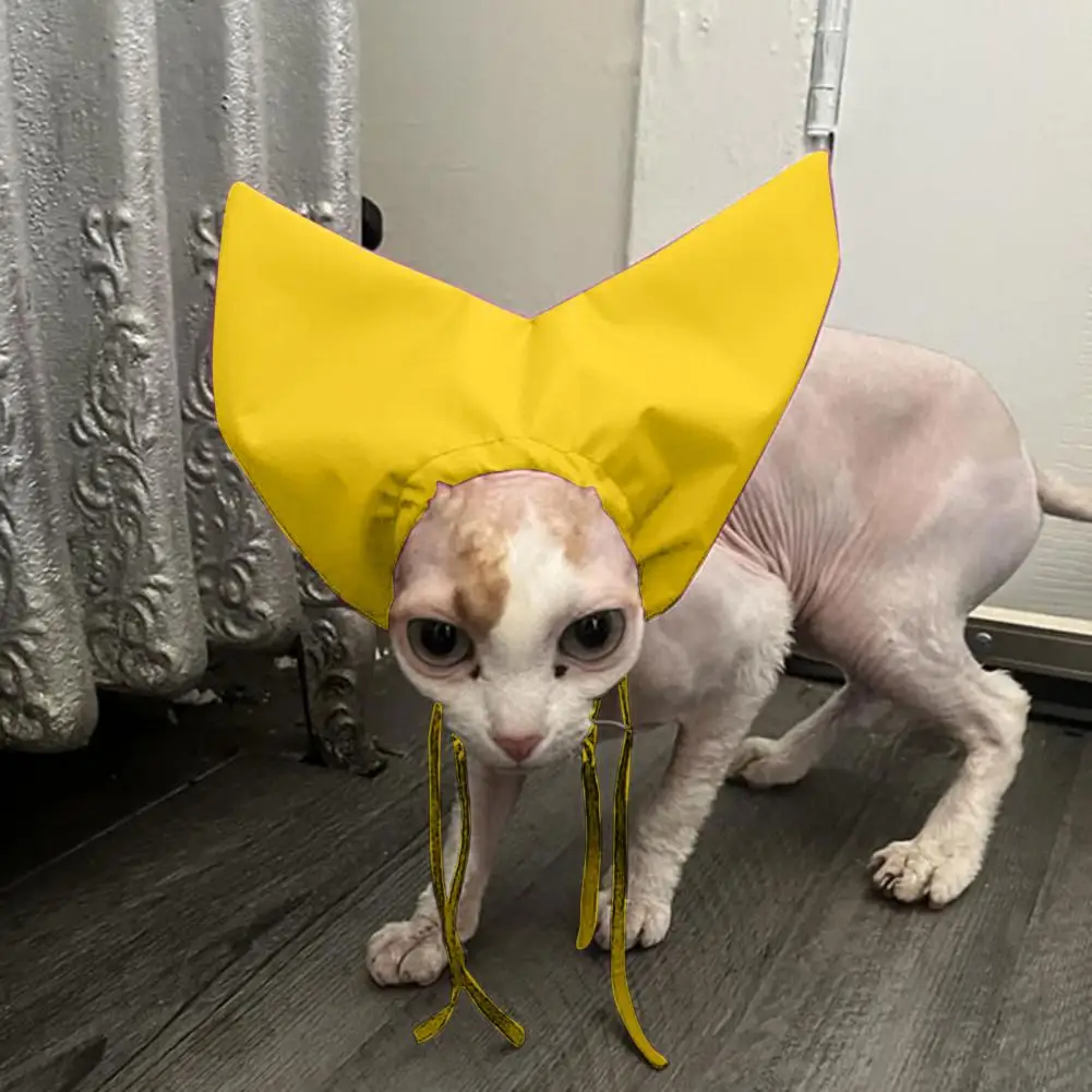Pet Bathing Accessory Adjustable Waterproof Cat Shower Cap with Ear Cover for Bathing Raining Prevent for Washing
