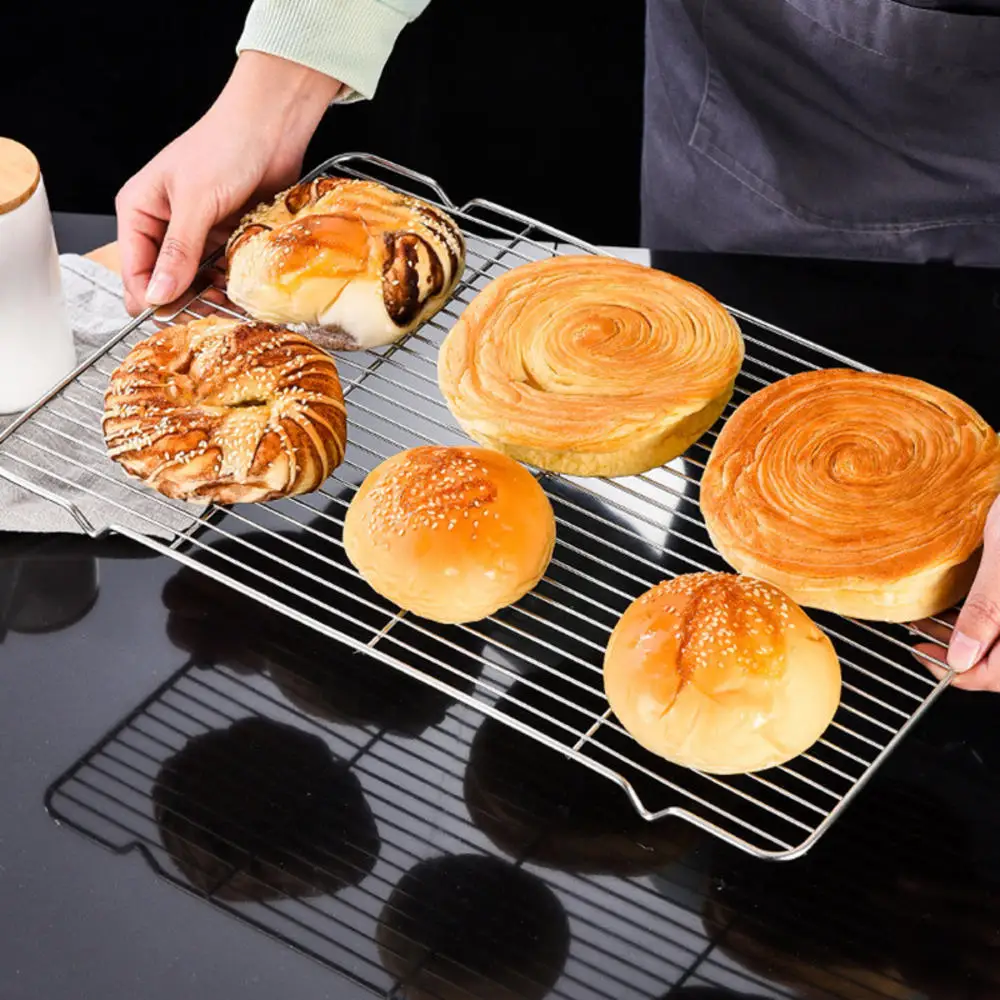 Nonstick Metal Cake Cooling Rack Grid Net Baking Tray Cookies Biscuits Bread Drying Stand Cooler Holder Baking Tools