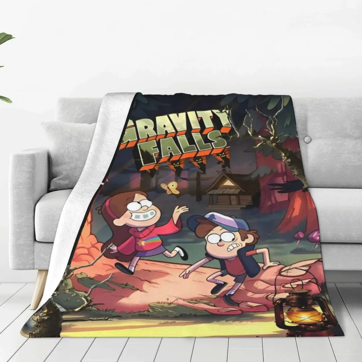 Gravity Falls Super Warm Blanket Travel Office Plush Throw Blanket Fluffy Couch Chair Flannel Bedspread Sofa Bed Cover