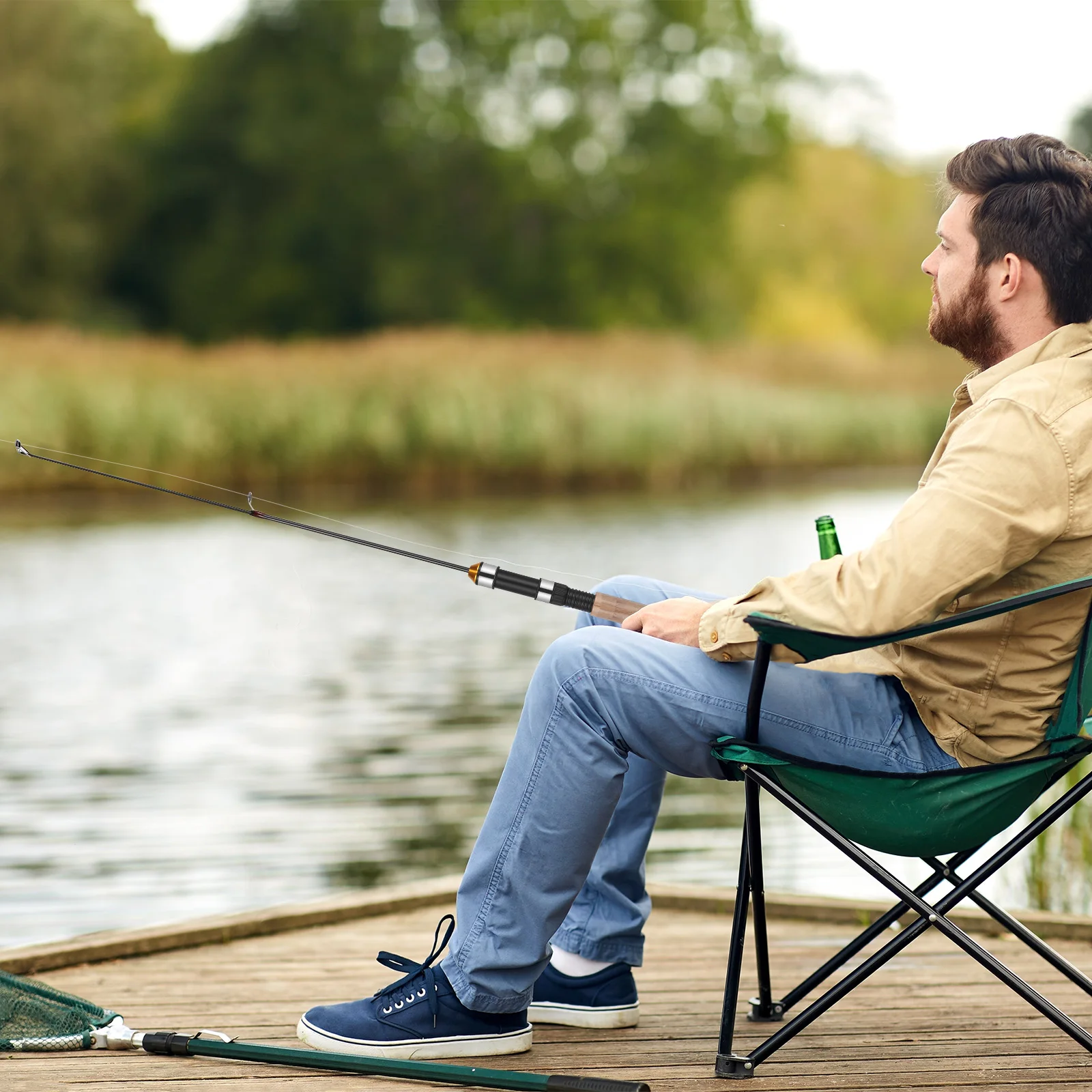 

64 Cm Fishing Rod Telescopic Ice Tackle Pocket Carbon Compact Mini Portable Pole