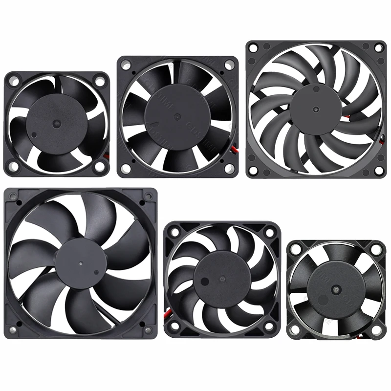 Gdstime DC 24V Fan Dual Ball 30MM 40MM 50MM 60MM 3D Printer Cooling Fan 80MM 120MM Computer Case Fan 2PIN CPU Cooler Exhaust Fan
