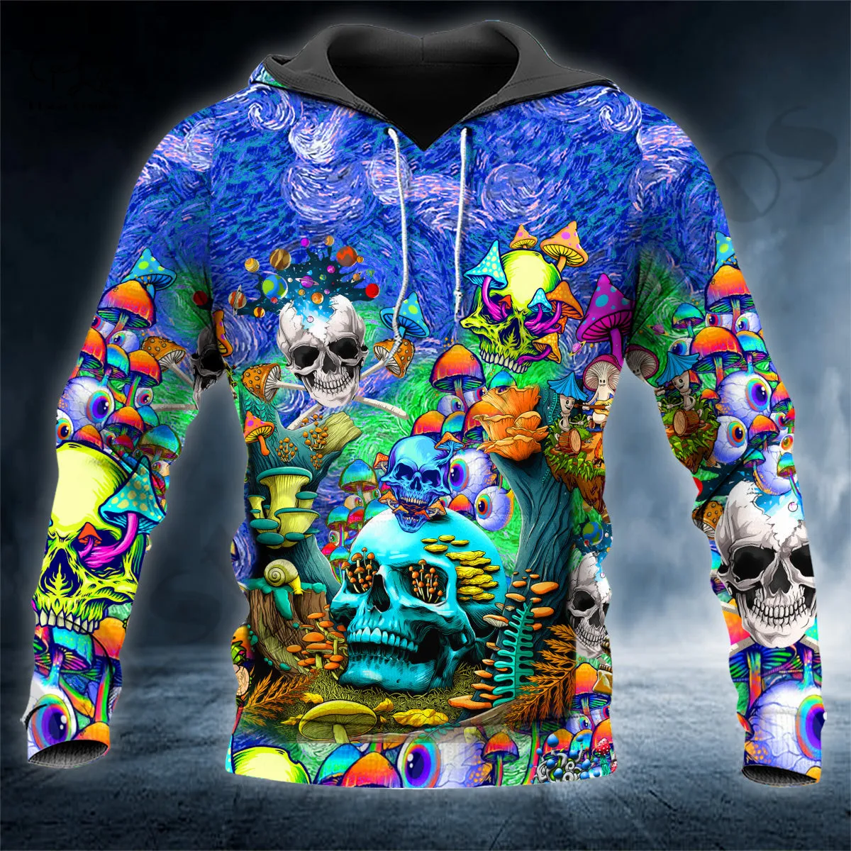 

PLstar Cosmos Magic Mushroom Trippy Skull 3D Printed Men's Hoodie&Sweatshirt Autumn Unisex zip Hoodies Casual Sportswear DW946