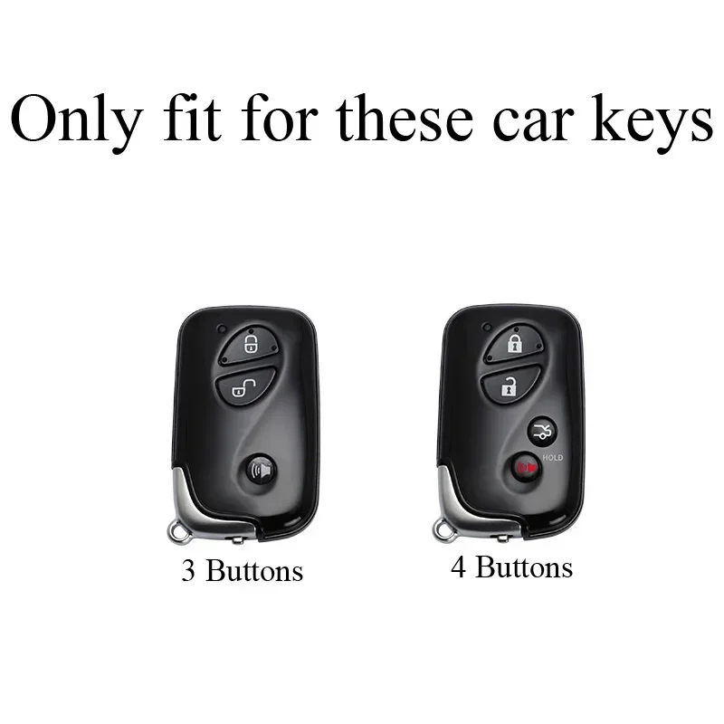 3 4 Buttons Zinc Alloy + Leather Car Key Case Cover For Lexus IS250 IS300C RX270 CT200H GX400 GX460 ES240 ES350 LS460 GS300 460h