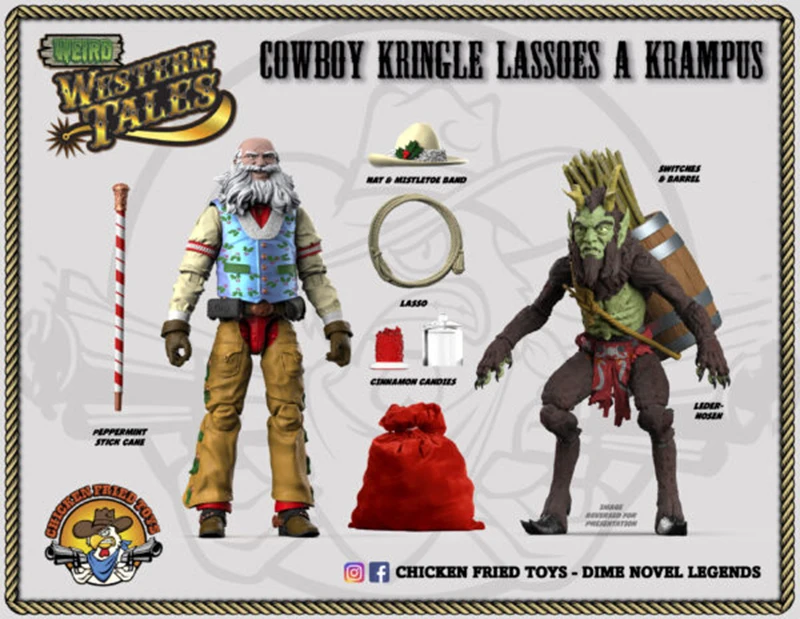 

Western Tales COWBOY KRINGLE LASSOES The KRAMPUS Santa Claus and Goblins Limited Set Model For Fans Gift