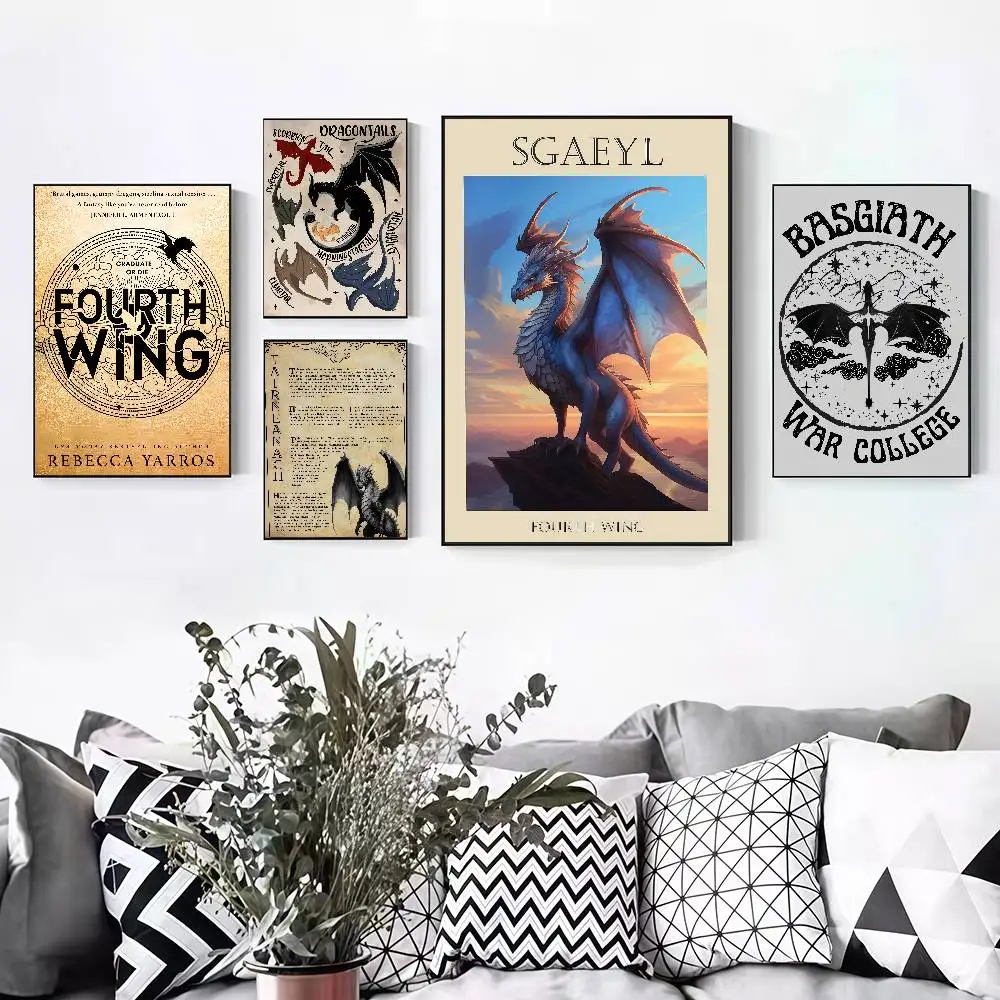 F-Fourth W-Wing Dragon Peelable Self-adhesive Poster Stickers Are Suitable For Frameless Wall Decoration In A Room