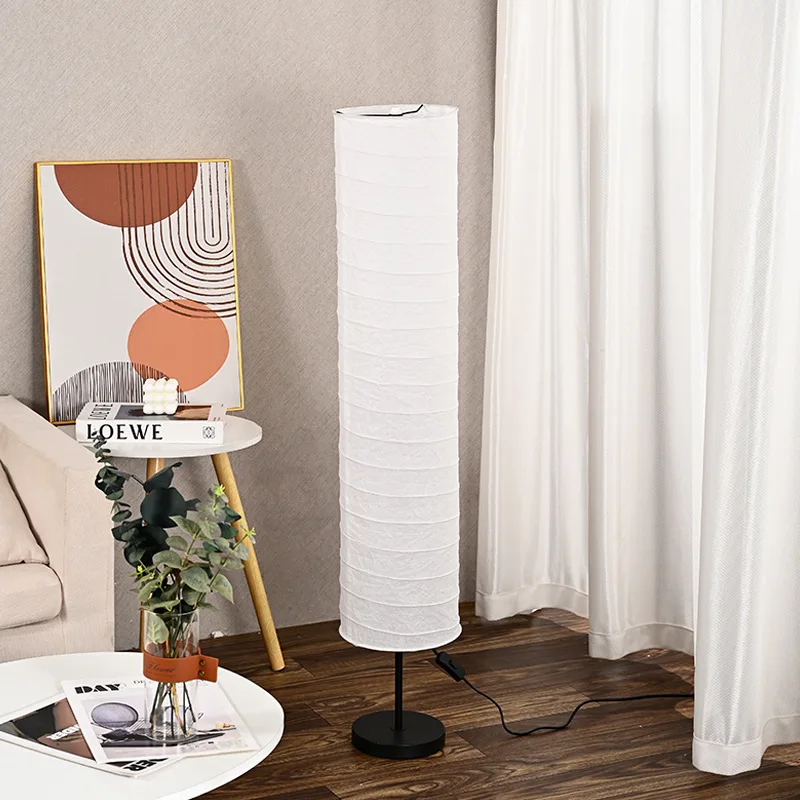 

C2 94cm 37 Inch Floor-Standing Paper Lamp Rice Paper Lamp Protector Cover Home Study Lighting Bedroom Living Room Standing Light