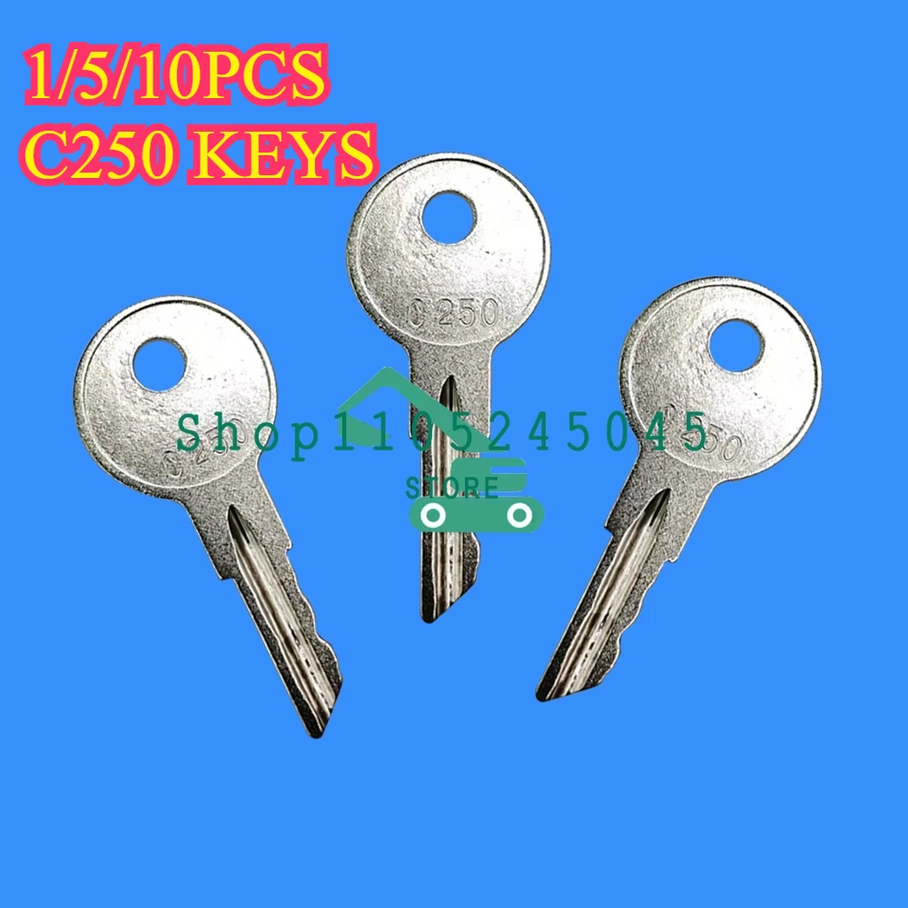 

1/5/10PCS New Lgnition Keys 170151-001 for Crown Forklift C250 Engine Switch Keys