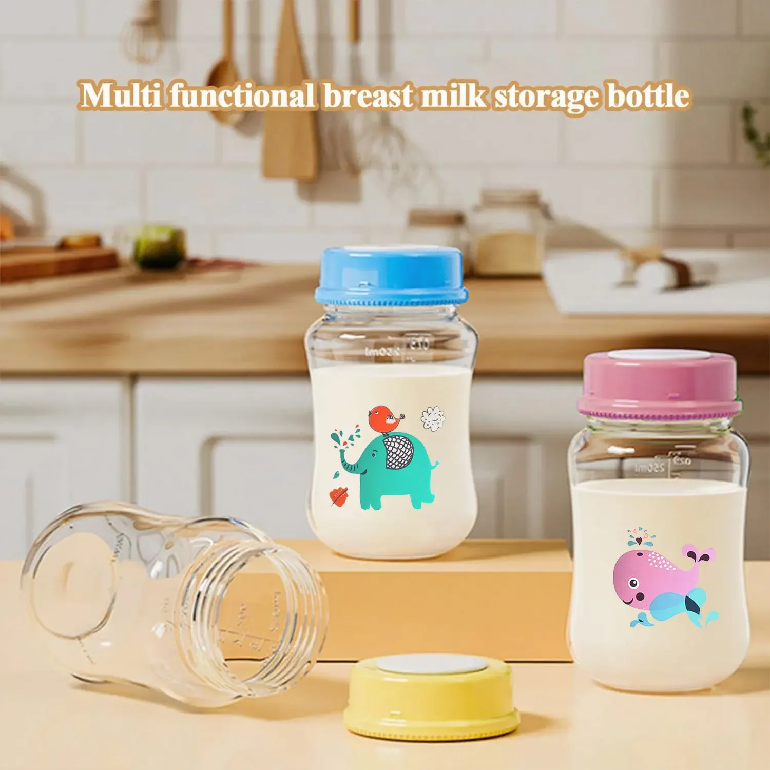 

250ml wide caliber breast milk storage bottle silicone gasket breast milk fresh-keeping bottle cold storage bottle