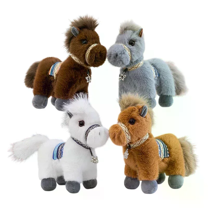 Chaveiro de pelúcia de pônei agradável; Boneca de pelúcia de desenho animado e bolsa de estudante pingente porta-chaves presentes