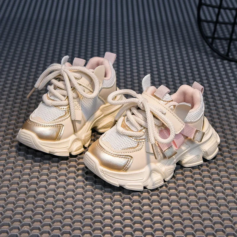 Students Sports Shoes Thick Soft Sole Boys Girls Running Shoes Colorful Fashion 2024 New Trend Children Sneakers Non-slip Casual
