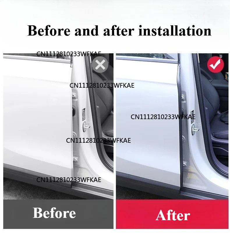 For LEAPMOTOR B10 Sealing Strip Door Seam Noise Reduction and Sound Insulation Waterproof and Dustproof Modified Accessories
