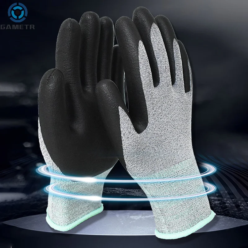 1Pair Anti Cutting Gloves Anti-vibration Anti-smashing Anti-collision Wear Resistant Gloves Outdoor Cycling Rescue Safety Gloves