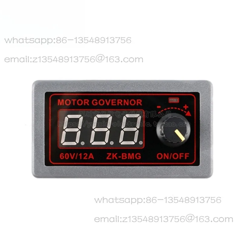 PWM DC Motor Governor Encoder Dimming Speed 9-60V/12A/500W Motor Fan Controller