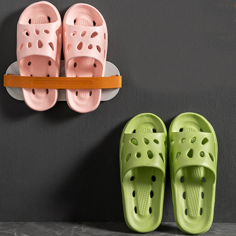 Zapatillas de baño para mujer para tomar una ducha, fugas de agua y no olor, zapatos de Hotel, sandalias de EVA antideslizantes para interiores