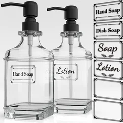 Soap Bottles Boday Shampoo Lotion Container Glass 300ml 550ml Storage Dispenser