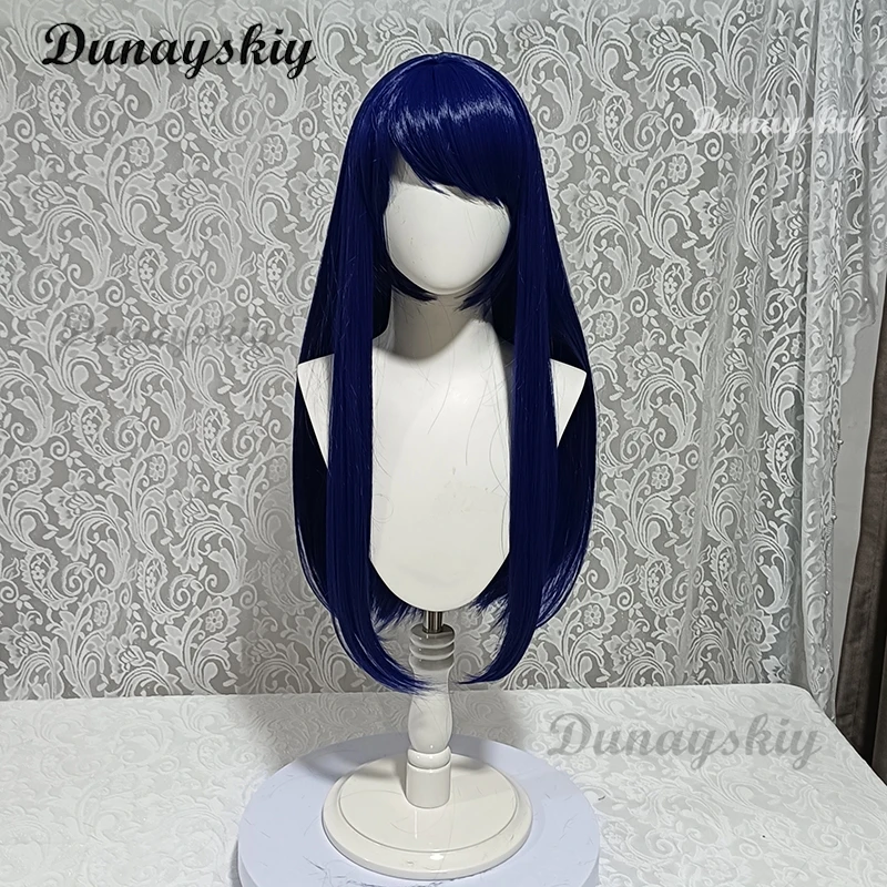 Game Miside Synthetic Wig Long 68cm Blue Purple Double Ponytail Wig Heat Resistance Fibre Party Cosplay Anime Mita Wigs