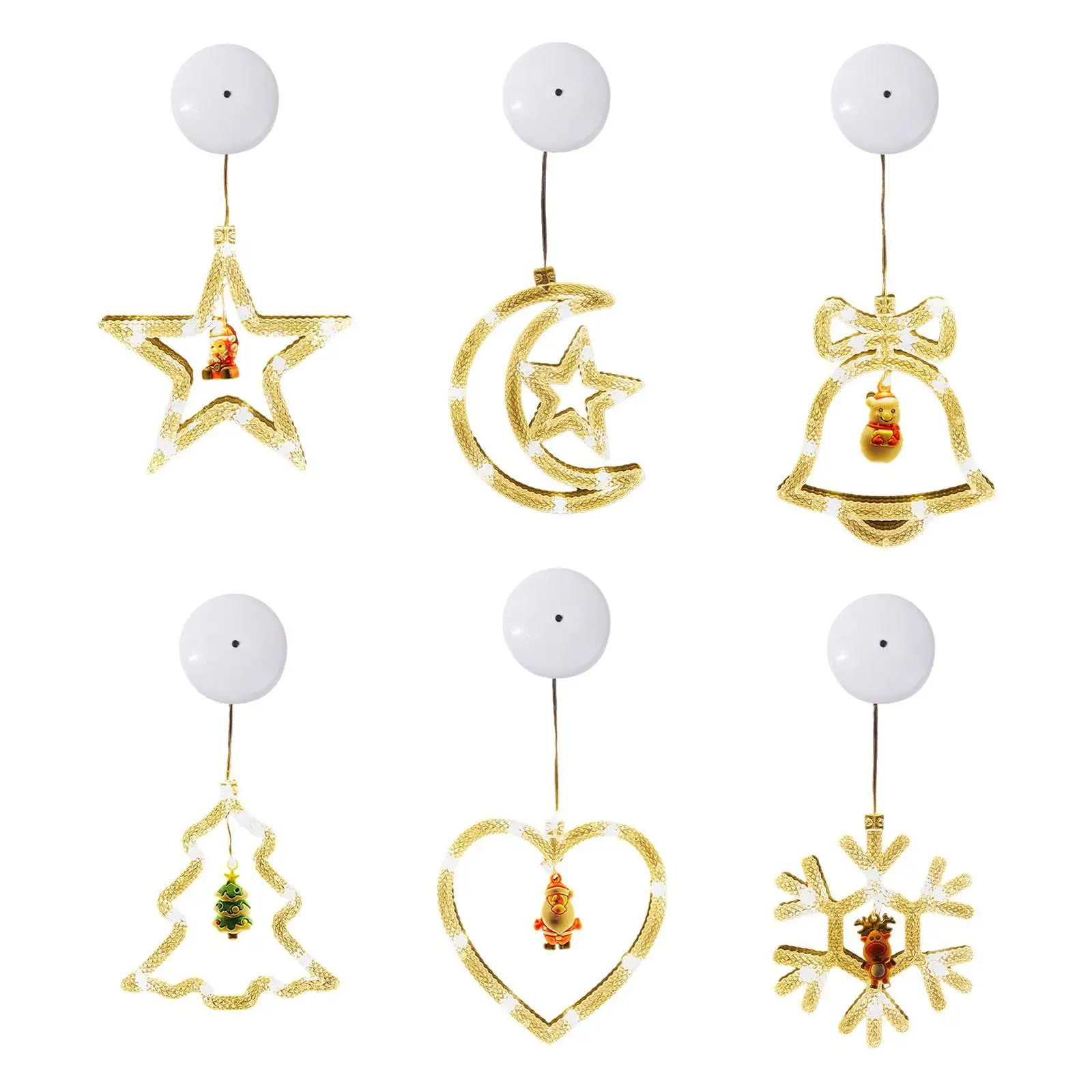 

Christmas Window Light Modern Xmas Ornament for Backdrop Party Favors Winter