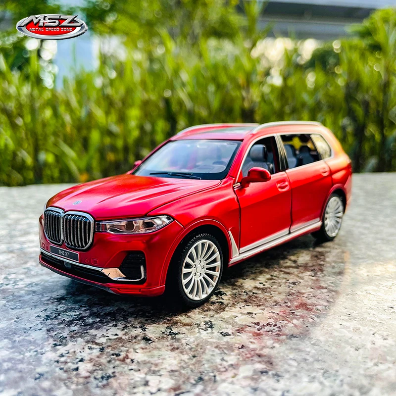 MSZ 1:32 BMW X7 racing alloy car model children\'s toy car die-casting with sound and light pull back function