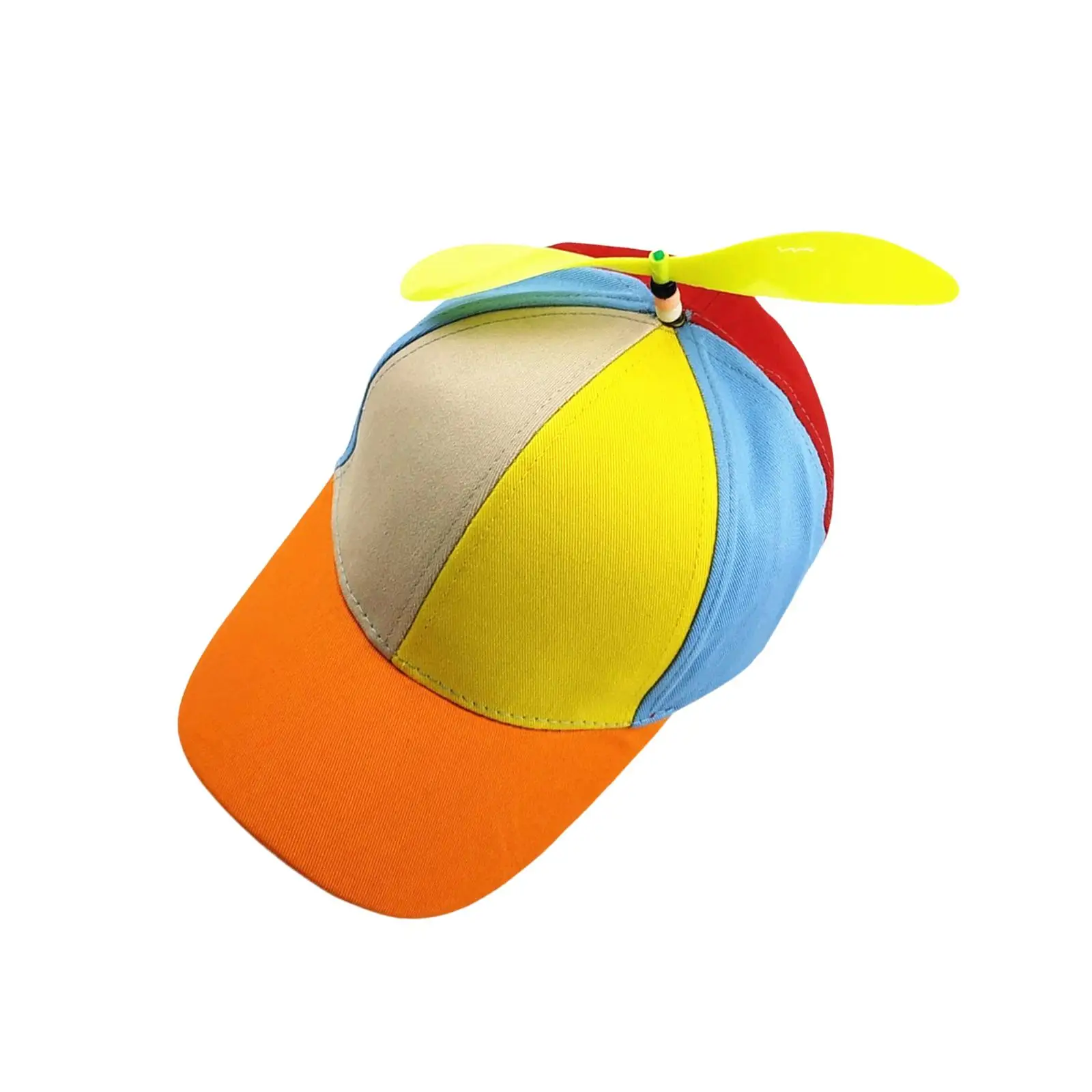 Propeller Hat Novelty Multicolor Rainbow Dragonfly Sun Hat Helicopter Caps for Fancy Dress Casual Outdoor Camping Kids