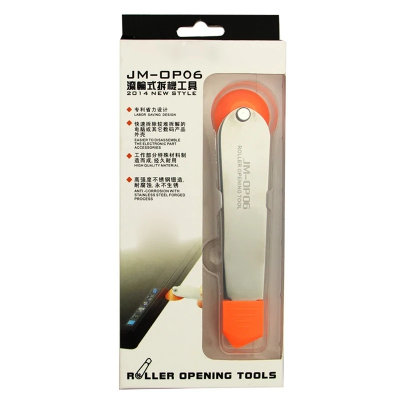 JM-OP06 Roller Opening Opener Pry Tool Metal Spudger Disassemble Repair Tool for Tablet PC Mobile Phones Electronic D2RD