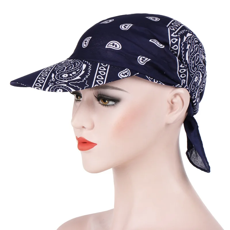 Cap Modern Fashion Vacation Headwear For Sun Protection Visor Bandana Hair Wrap Head Scarf Muslim Hijab Pre Tied