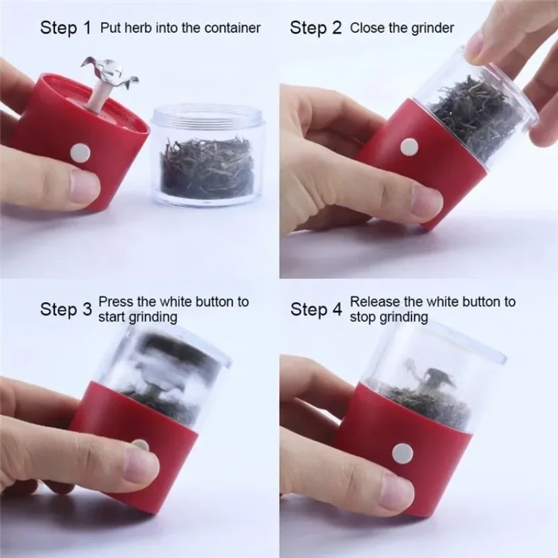 EVIL Portable Electric Cigarette Tobacco Grinder Small USB Rechargeable Dry Herb Grass Grinders for Smoking Pipe Accessories view 3