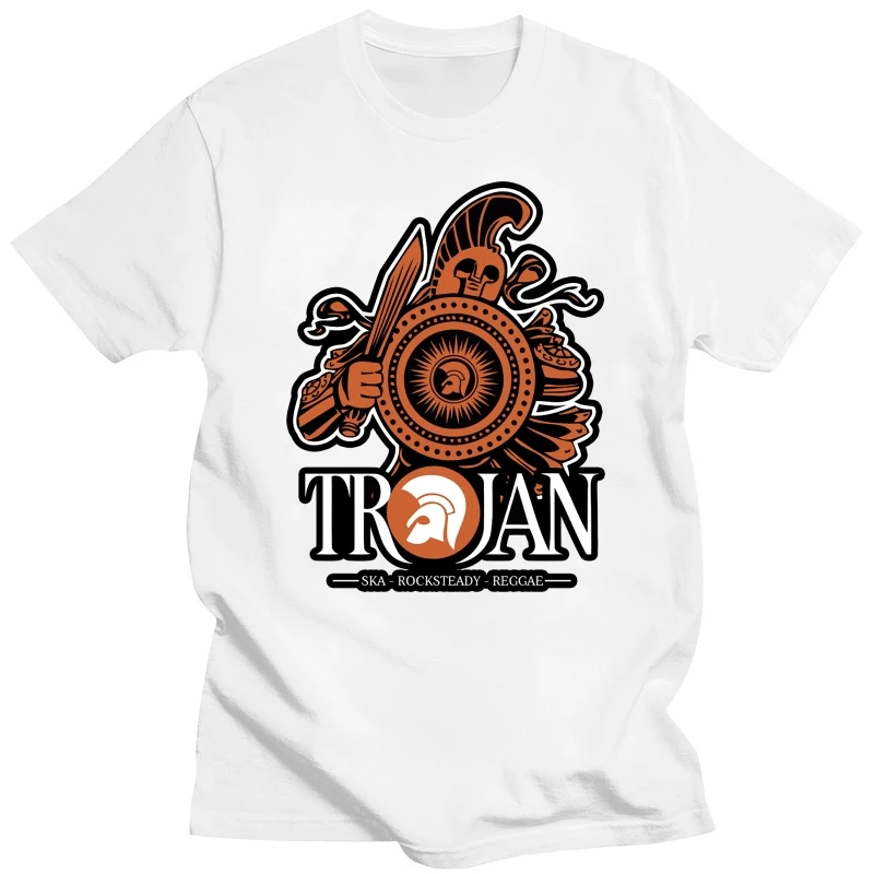 New Popular Trojan Records Men's Black T-Shirt Size S-3XL women tshirt