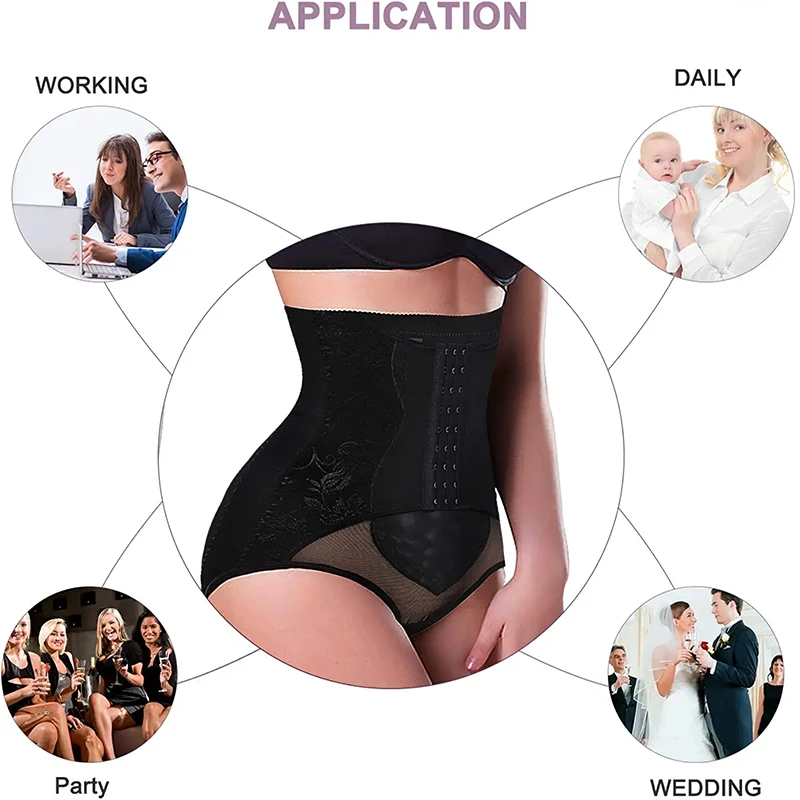 Women Tummy Control Panties Shapewear Butt Lifter Shorts High Waist Trainer Corset Slimming Body Shaper Underwear with Hooks