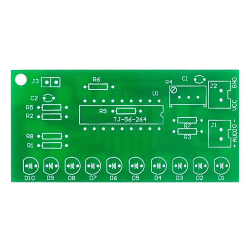 DIY Kit LM3915 DC 9V-12V 10 LED Sound Audio Spectrum Analyzer Level Indicator