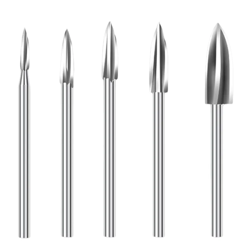 THIVN-Engraving Drill Bit Set Three-Edged Sharp Knife Bur Removal Precision Carving Woodworking Grinding Andtrimming Carving Too