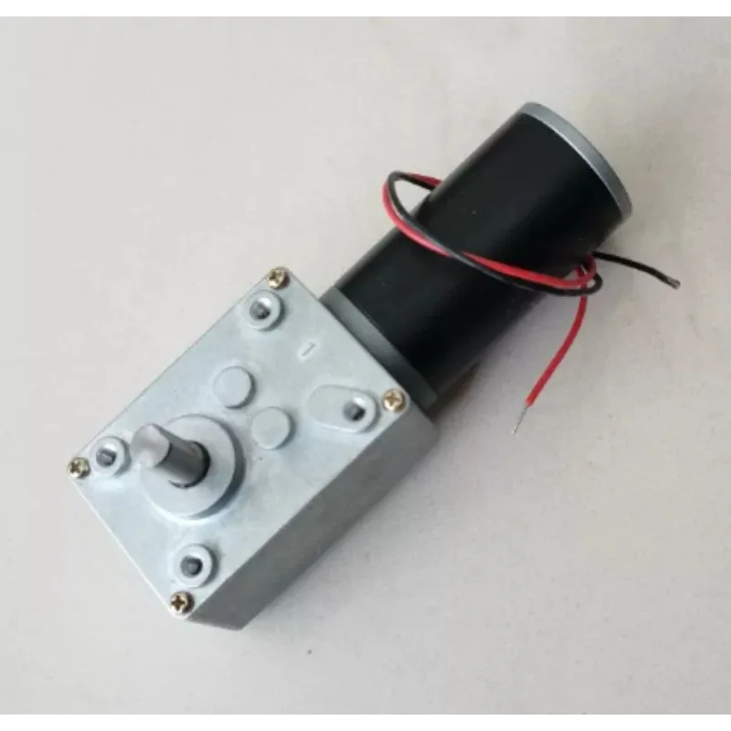 24V 30RPM Worm Gear DC Motor High Torque, Reversible Speed Adjustable Gearbox Motor for DIY Automation Project