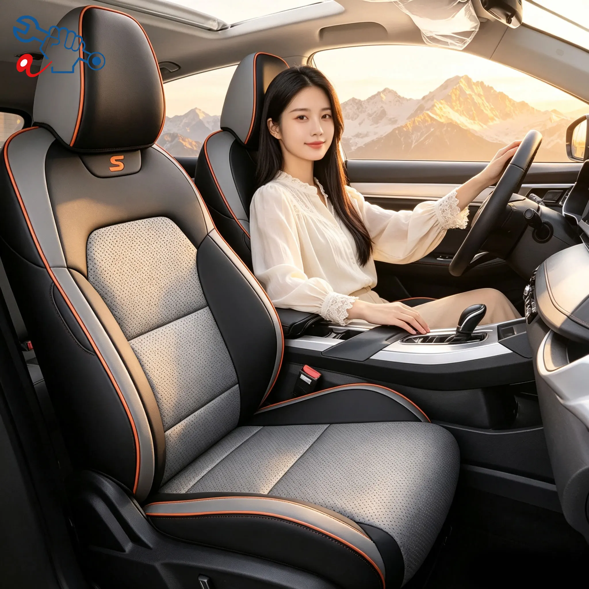 Left‑Drive Car Seat Cover For Geely Binyue Coolray Belgee X50 2019‑2025 Full Enclosed Auto Cushion All‑Season Interior Refit