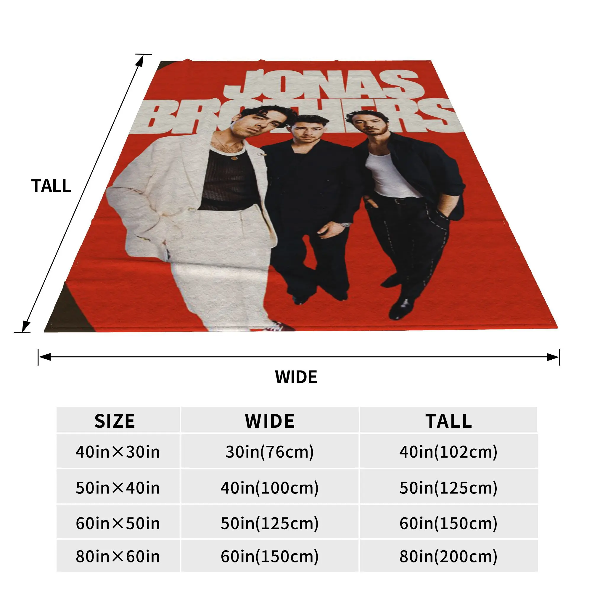 Vintage The Eras Tour 2023 Jonas Brothers JB The Album Blanket Flannel Sofa Throw Blanket for Bedroom Travel Throws Bedspread