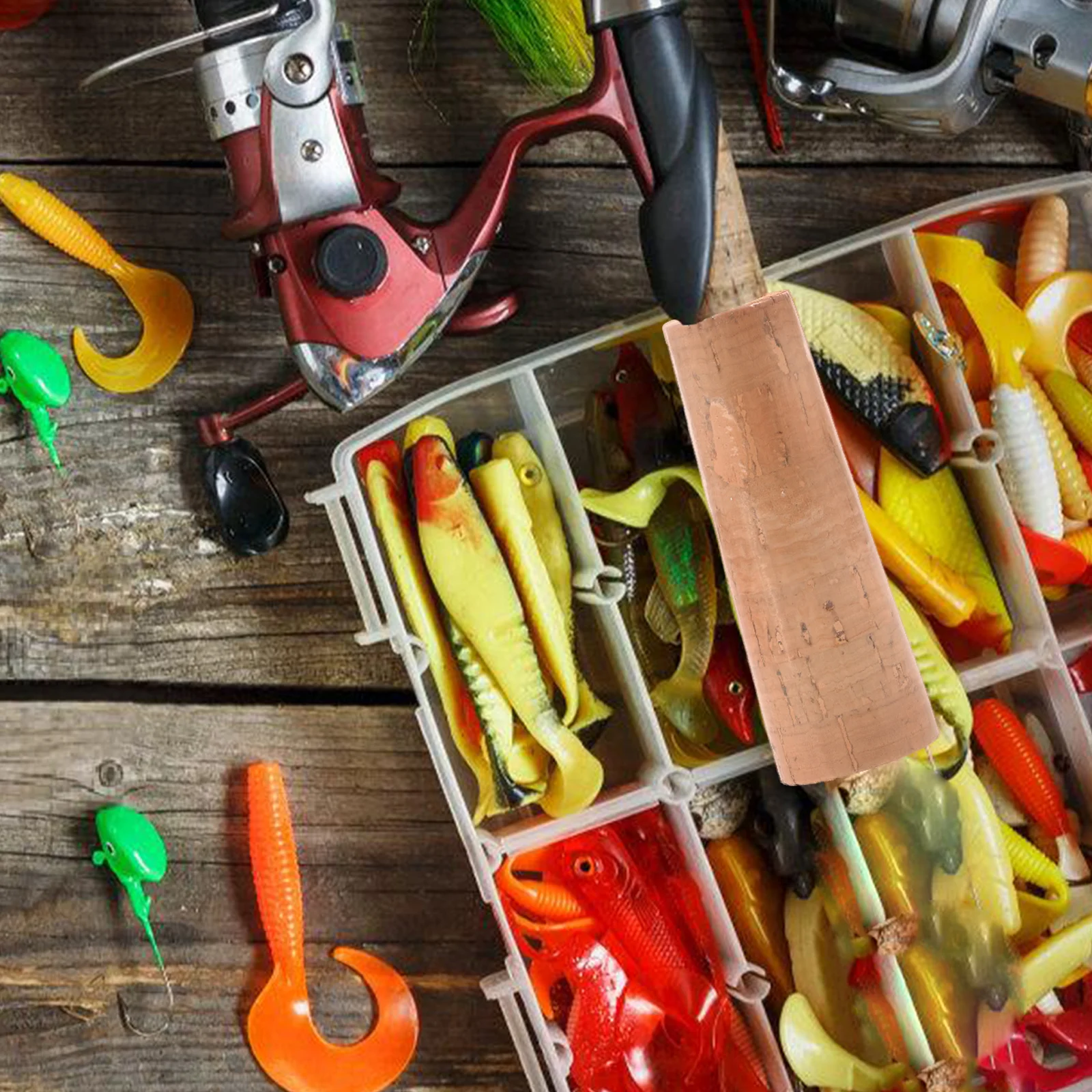 

Premium Soft Cork Fishing Grip Handle Long-Lasting Slip-Resistant for Wet Conditions Enhanced Control Comfortable Hold Fishing