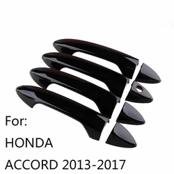 For Honda Accord 9th 2013 2014 2015 2016 2017 Car Side Door Handle Cover auto Catch Cap Stickers Gloss Black/Carbon