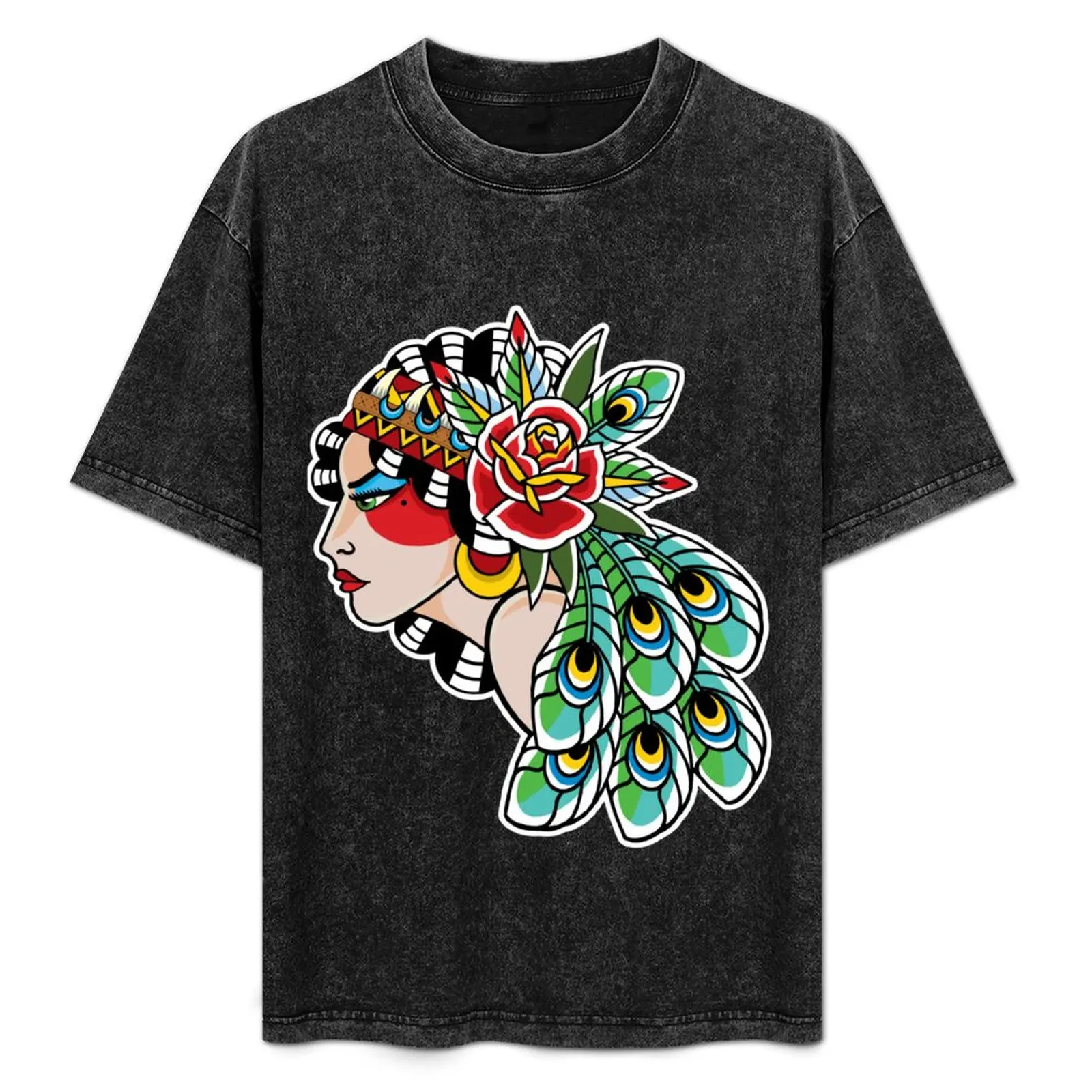 

Traditional Gypsy Tattoo T-Shirt Casual Light Summer Short Sleeve Top