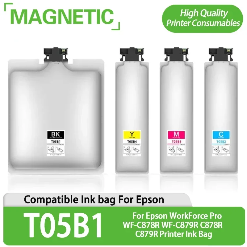 

T05B1 T05B2 T05B3 T05B4 Ink Cartridge With Pigment Ink For Epson WorkForce Pro WF-C878R WF-C879R C878R C879R Printer Ink Bag