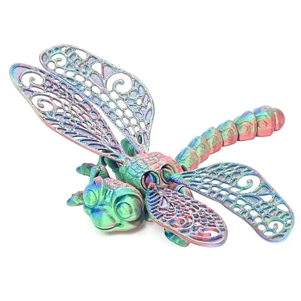 

Simulated Dragonfly 3D Printed Dragonfly Animal Joints Rotatable 3D Printed Dragonfly Figurine Poseable Joints Flexible