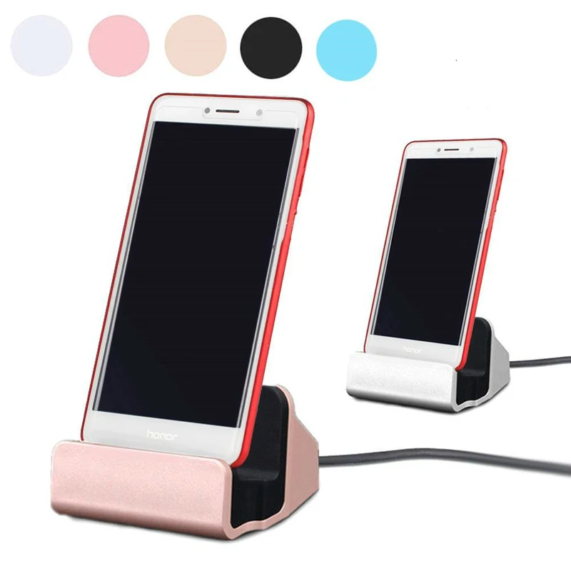 USB Cable Sync Cradle Charger Base For iPhone XS MAx XR X 7 8 Plus Xiaomi Redmi OPPO Vivo Type C Micro USB Stand Holder Charger