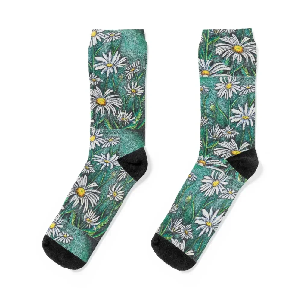 Oxeye Daisies Socks compression golf gift designer Socks Ladies Men's