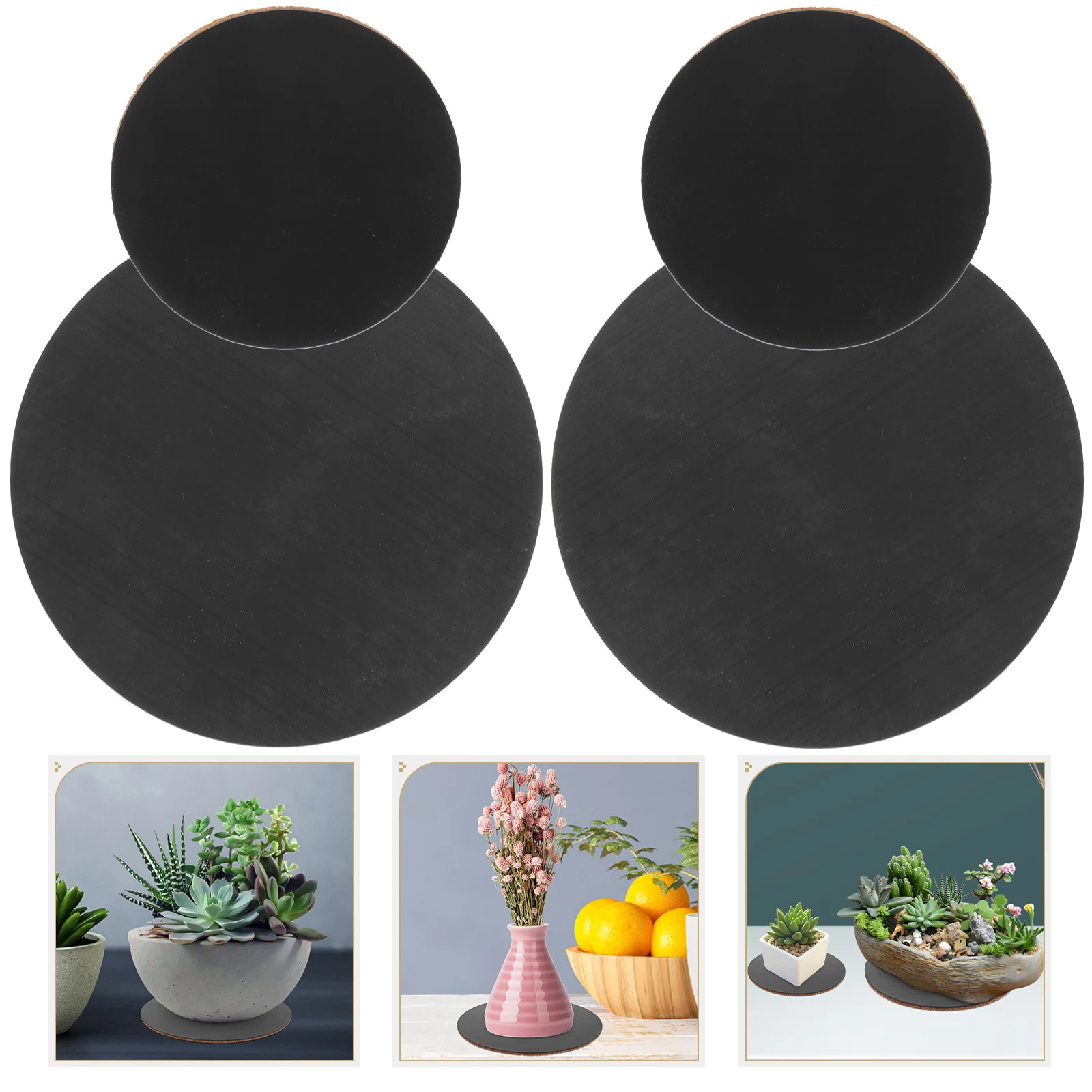 

4pcs Cork Coasters Heat Resistant Reusable Non-Slip Drink Pad For Tabletop Kitchen Office Home Decor Flowerpot Mat