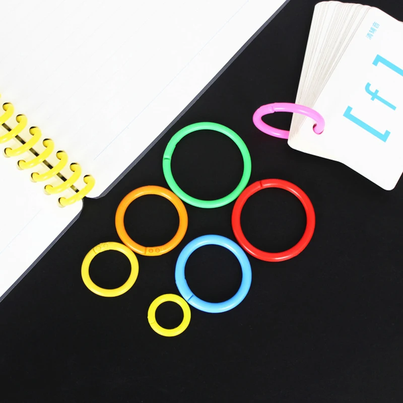 

25Pcs Plastic Ring Binder DIY Albums Loose-leaf Book Hoop Opening Binding Supply
