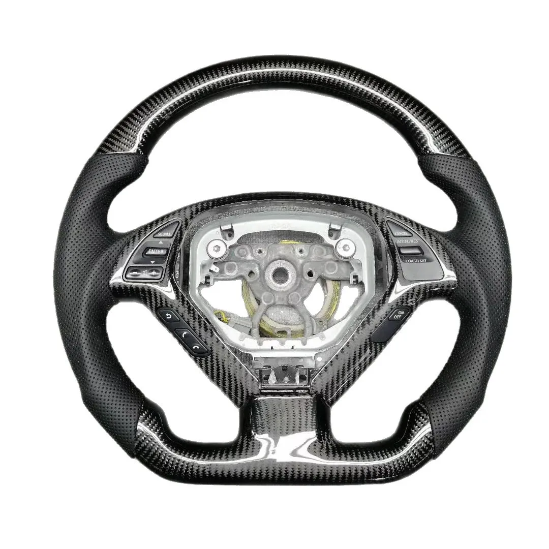 Custom Nissan Tiida 400z Frontier Gtr R35 Navara Patrol Y62 Carbon Fiber Steering Wheel Without airbags